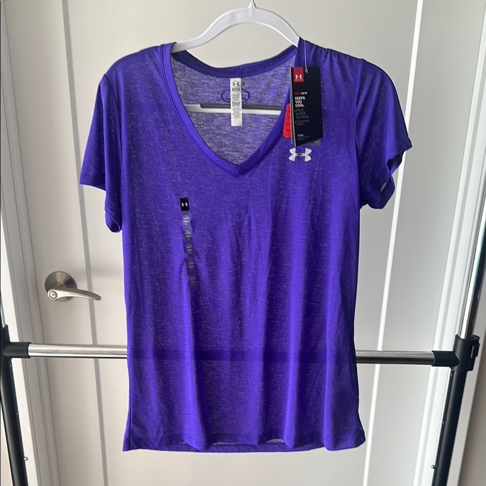 Under Armour Purple Fitted Short Sleeve Tee